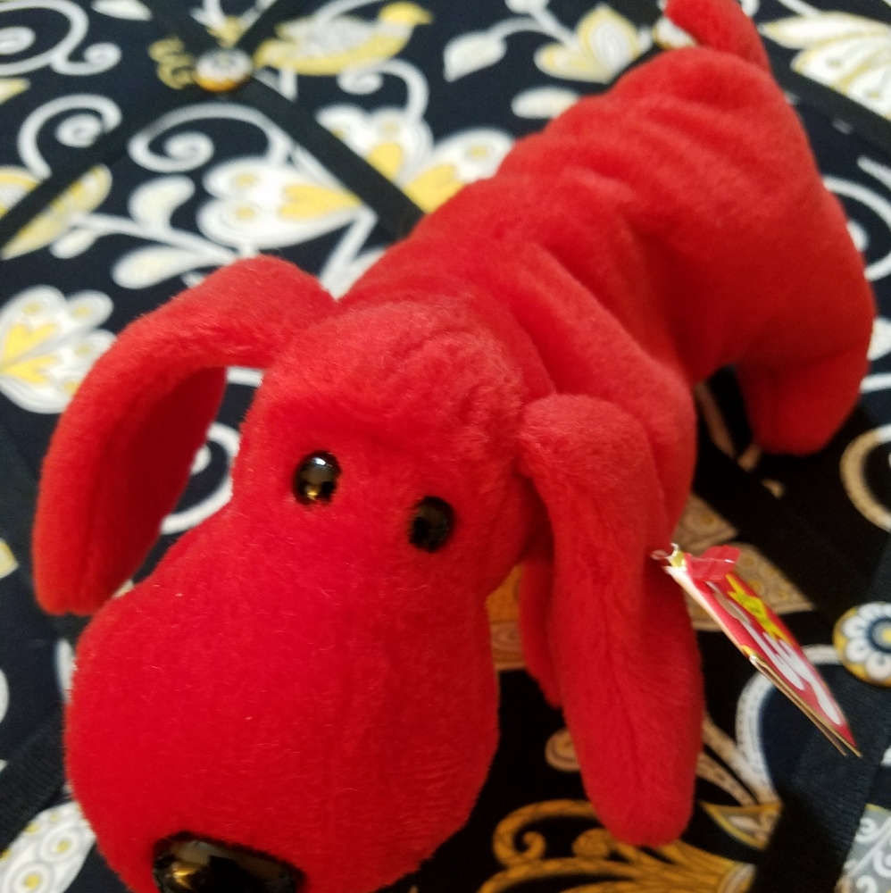1996Ty Rover Beanie Baby with tag errors